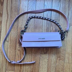 Steve Madden Lavender Crossbody Bag with Chain Detail